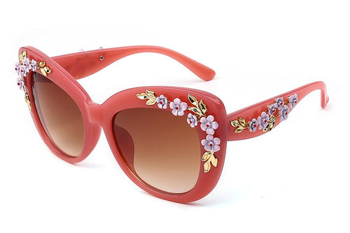 Drune | Exquisite Damen Sonnenbrille Mit Blumenmuster