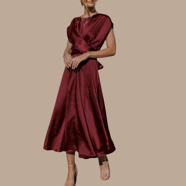 Drune | Wickel-Midikleid mit Kappenärmeln