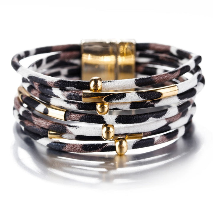 Drune | Leoparden Mehrschichtigem Lederarmband