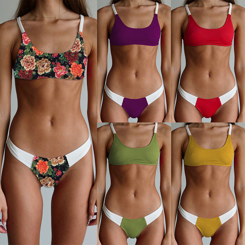 Damen Floral Design Bikini Drune