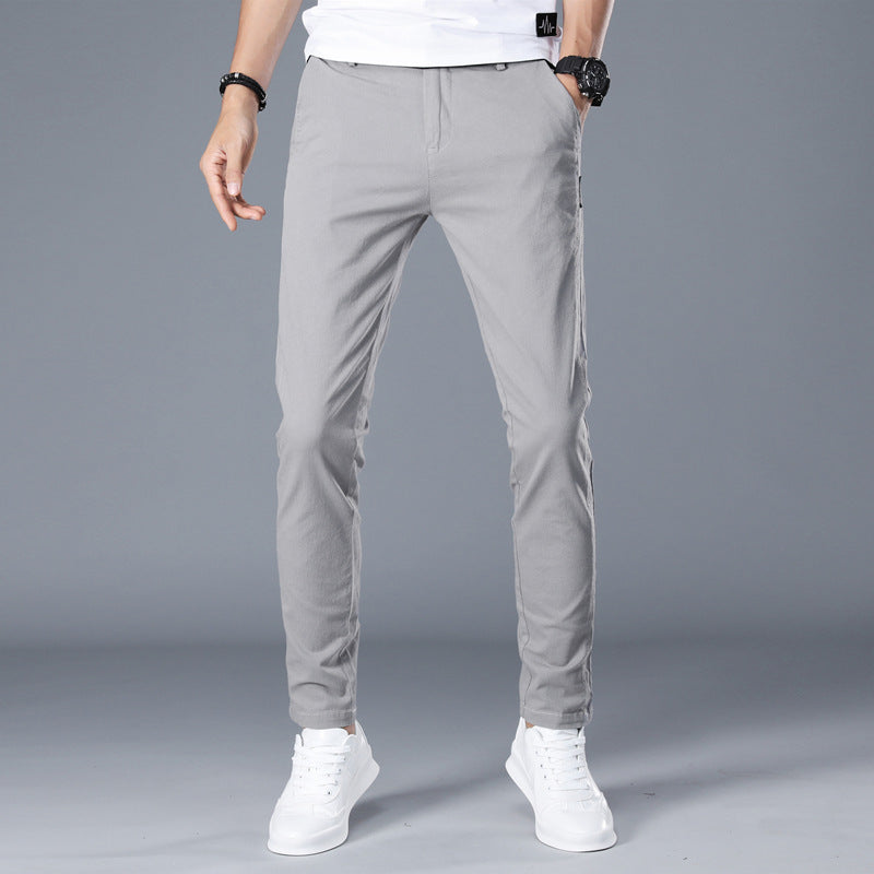 Herren modische Chino-Hose mit schmalem Schnitt und bequemer Passform Drune
