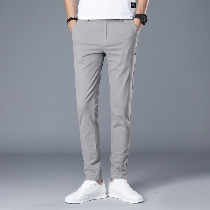 Herren modische Chino-Hose mit schmalem Schnitt und bequemer Passform Drune