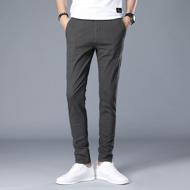 Herren modische Chino-Hose mit schmalem Schnitt und bequemer Passform Drune