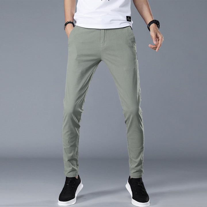 Herren modische Chino-Hose mit schmalem Schnitt und bequemer Passform Drune