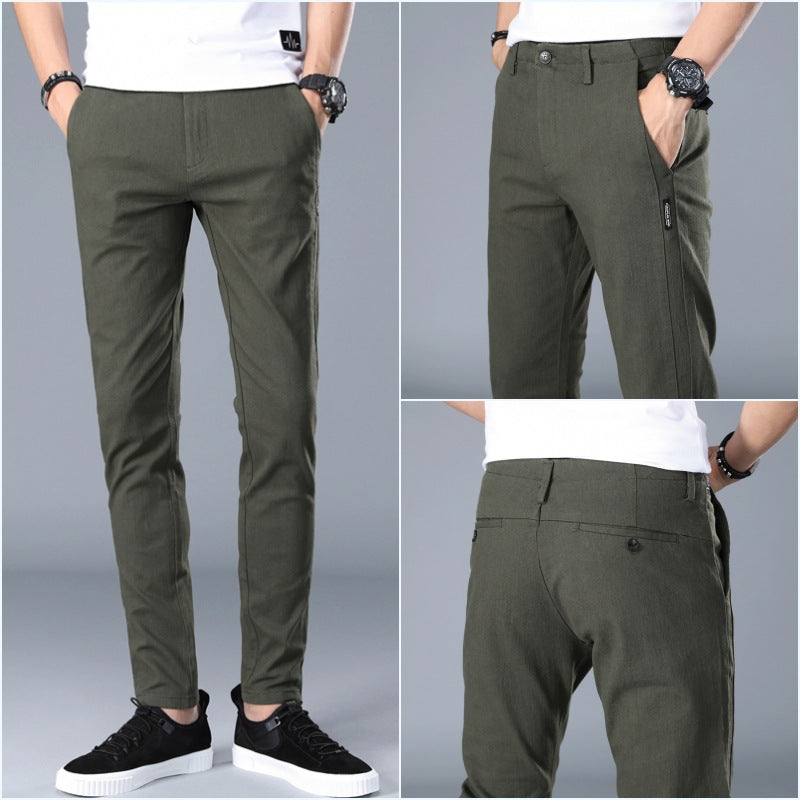 Herren modische Chino-Hose mit schmalem Schnitt und bequemer Passform Drune
