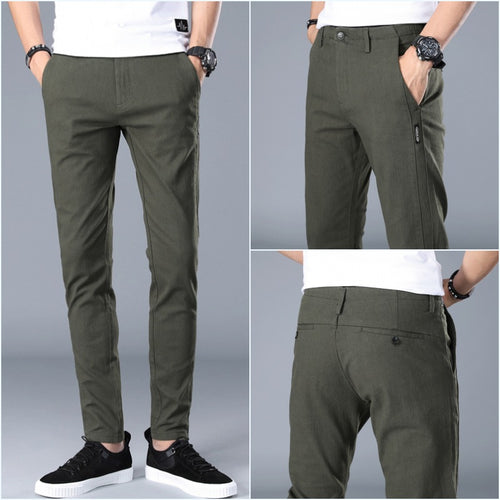 Herren modische Chino-Hose mit schmalem Schnitt und bequemer Passform Drune