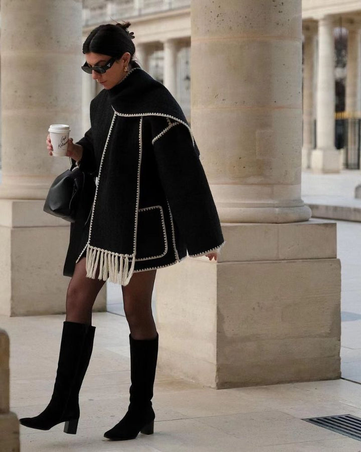 Drune | Hepburn Stil Wollcape Mantel