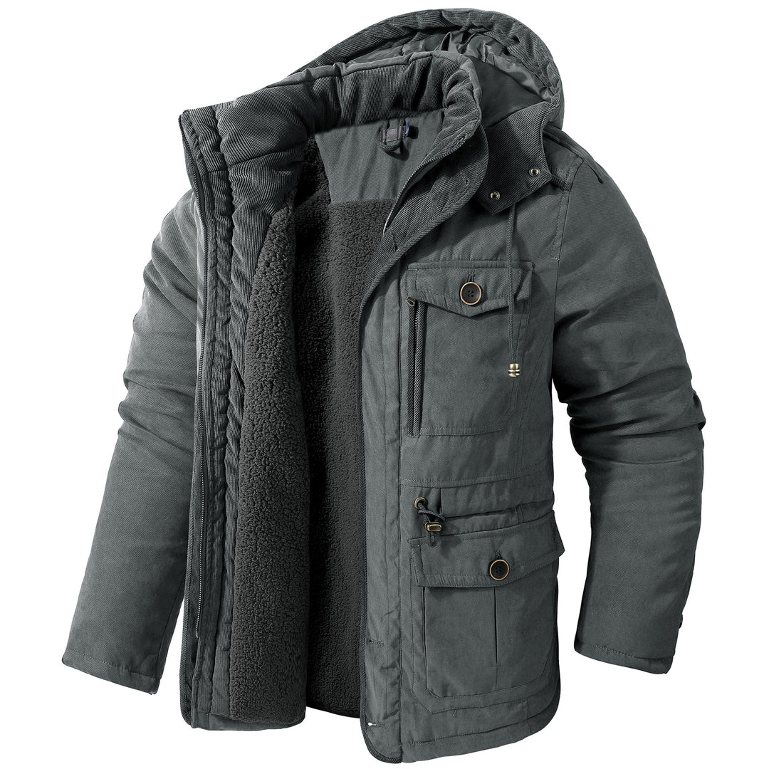 Drune | Warme Jacke mit Kapuze für Männer