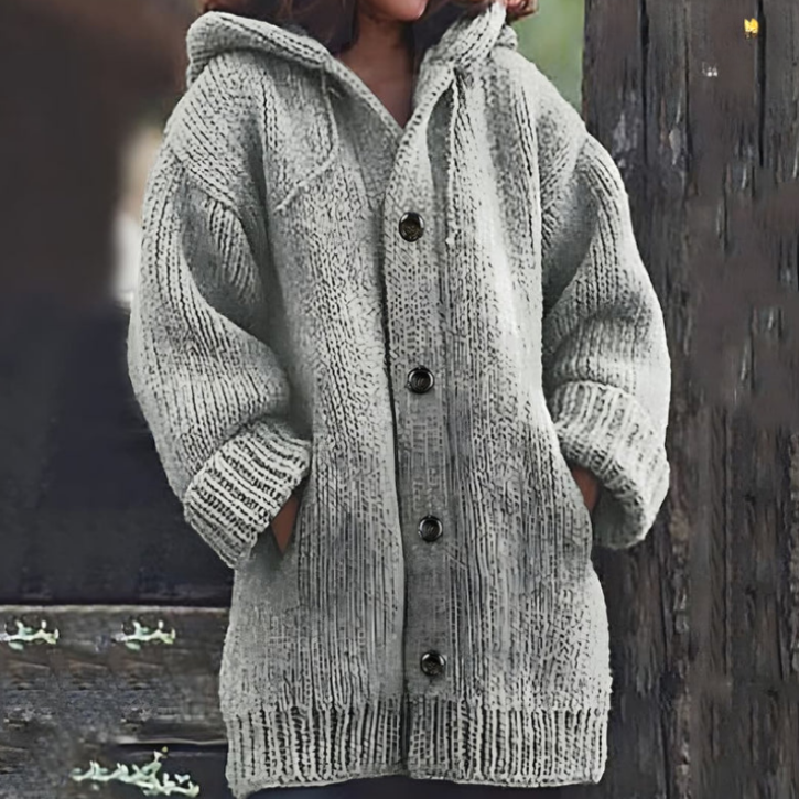 Drune | Lange Jacke mit Kapuze