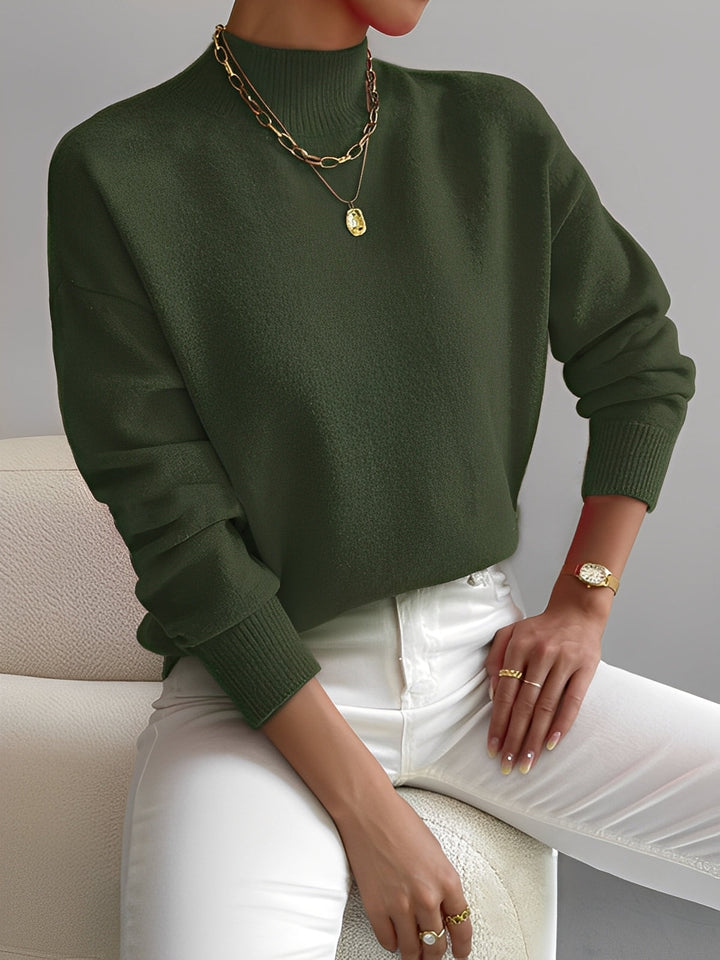 Drune | Eleganter Damenpullover mit Stehkragen