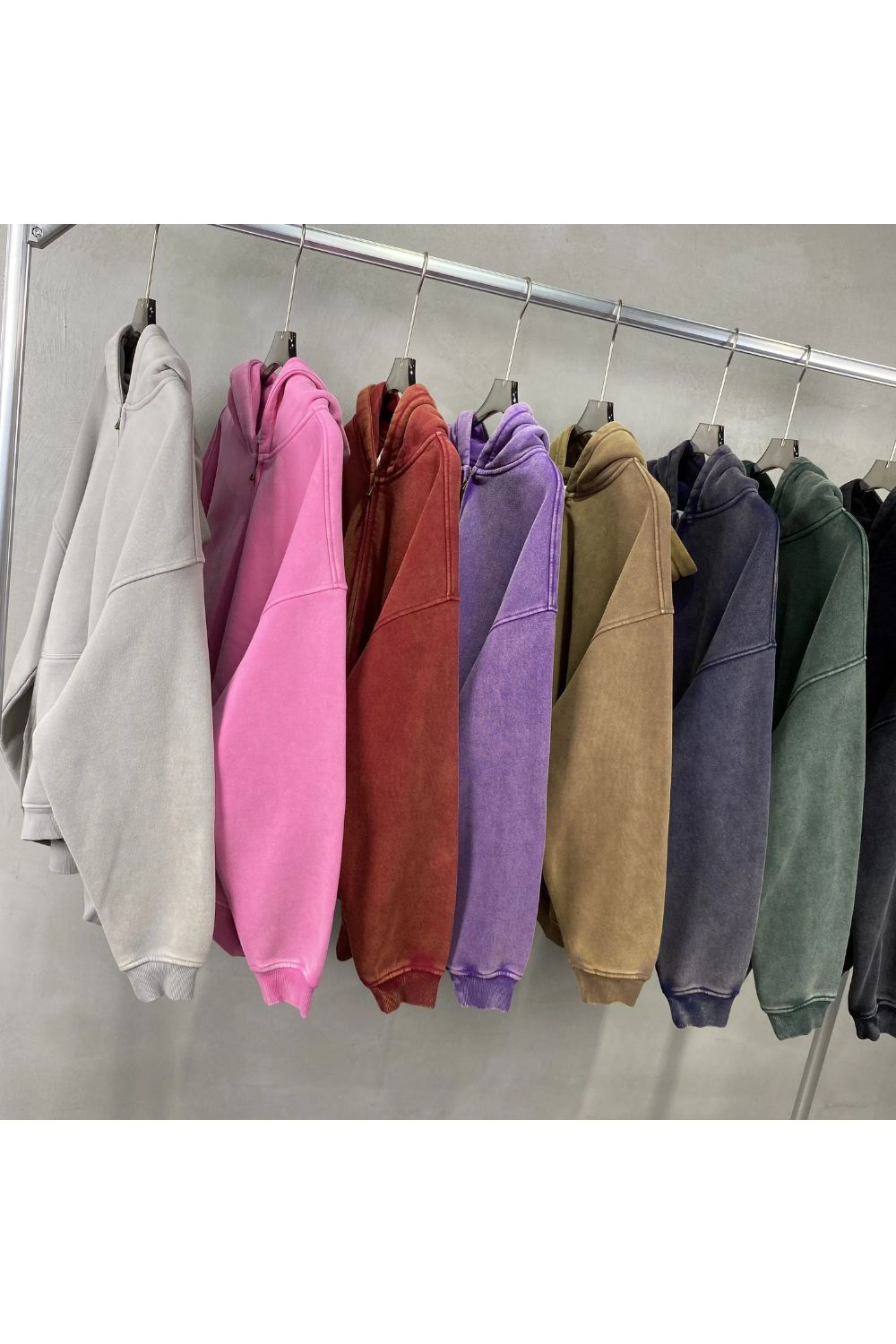 Drune | Kapuzenpullover Reißverschluss Gerippte Bündchen Bequem Und Warm