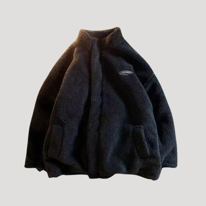 Drune | Damen wendbare Fleece-Jacke mit Herzmotiv