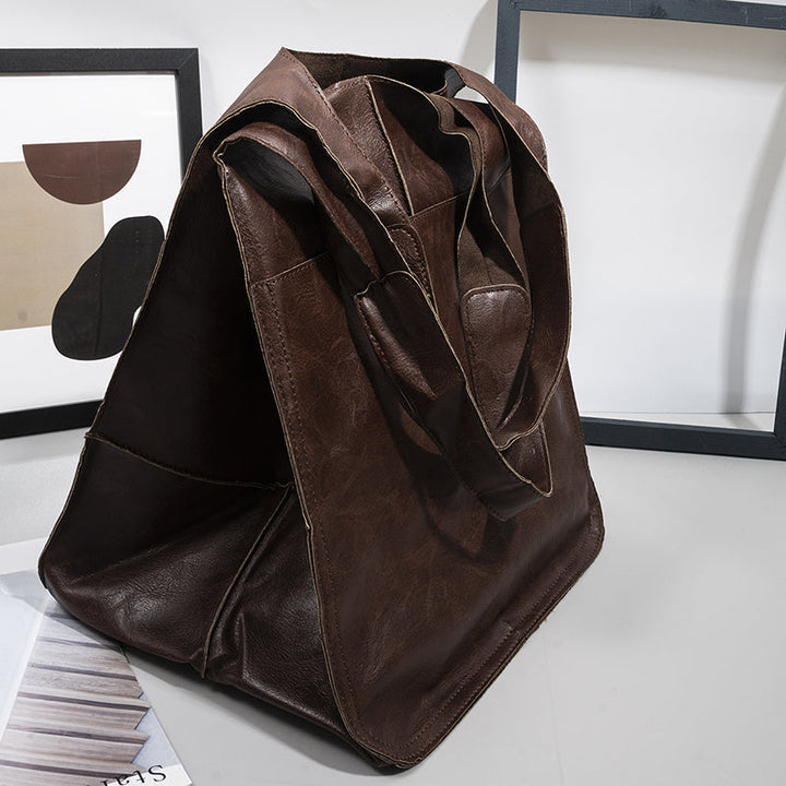 Drune | Überdimensionale Leder Schultertasche für Damen