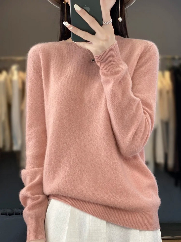 Drune | Pullover Damen Runder Ausschnitt Weicher und Eleganter Strickpullover