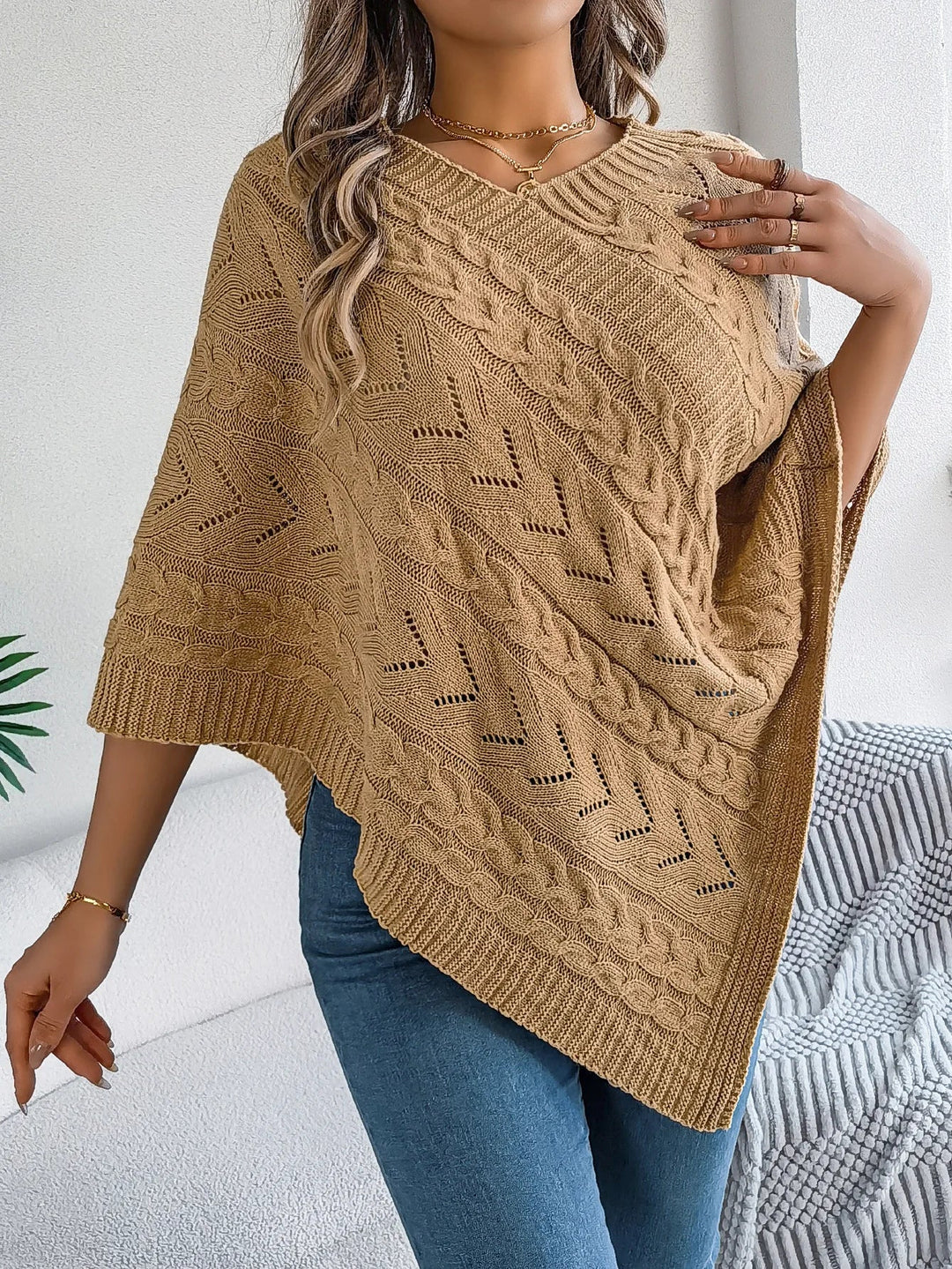 Drune | Strickpullover Poncho