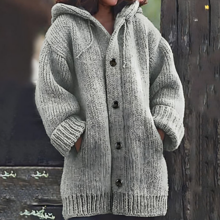 Drune | StrickStrickjacke Übergroß Passform Dickes Und Warmes Material Mit Kapuze