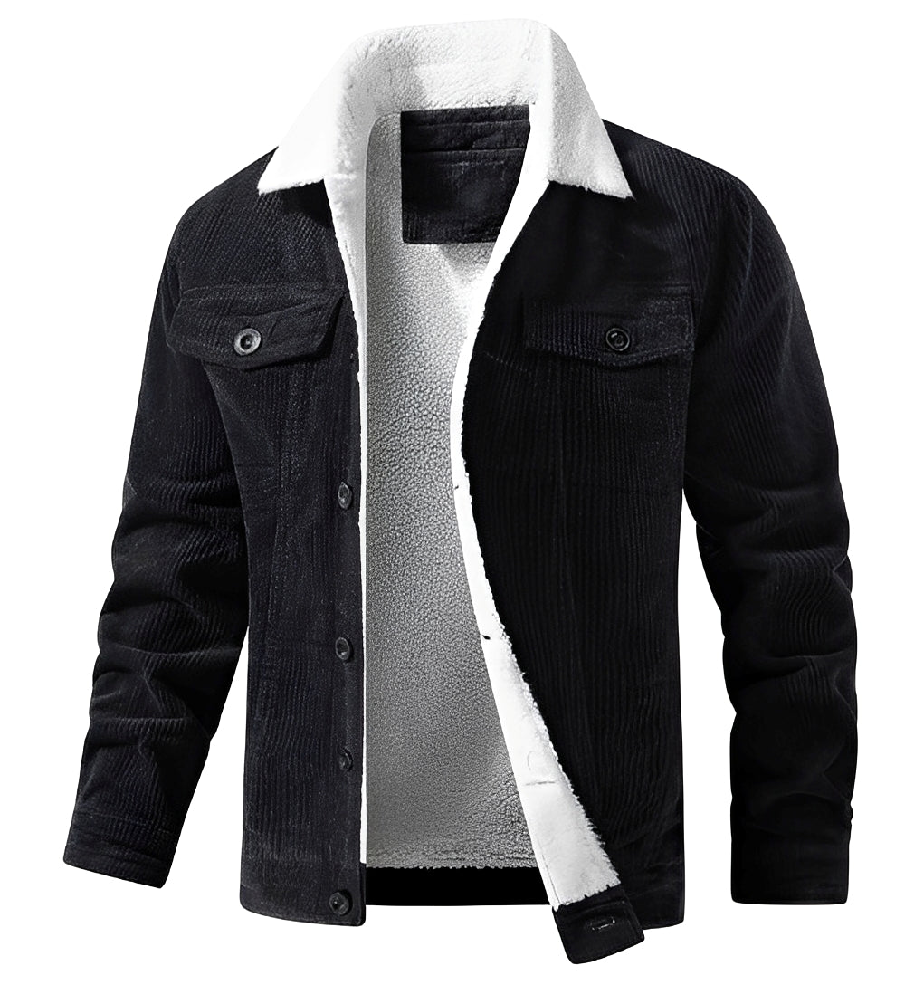 Drune | klassische Cord-Plüschjacke für Männer