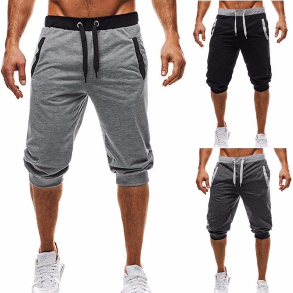 Herren Sport Capris Shorts mit verstellbarem Bund Drune