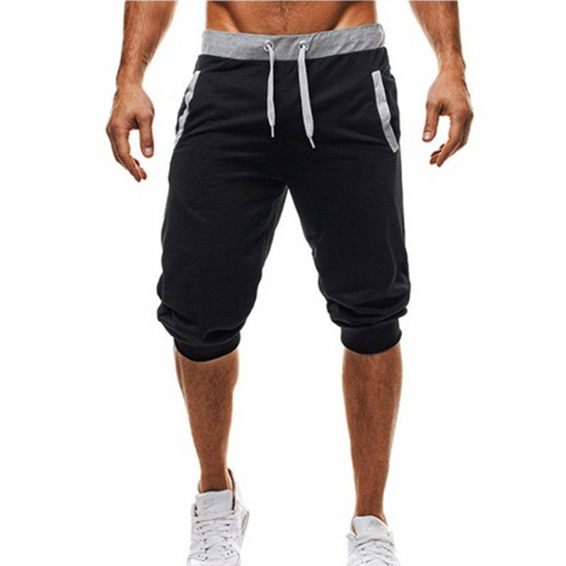 Herren Sport Capris Shorts mit verstellbarem Bund Drune