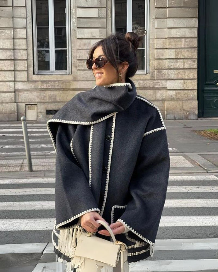 Drune | Hepburn Stil Wollcape Mantel