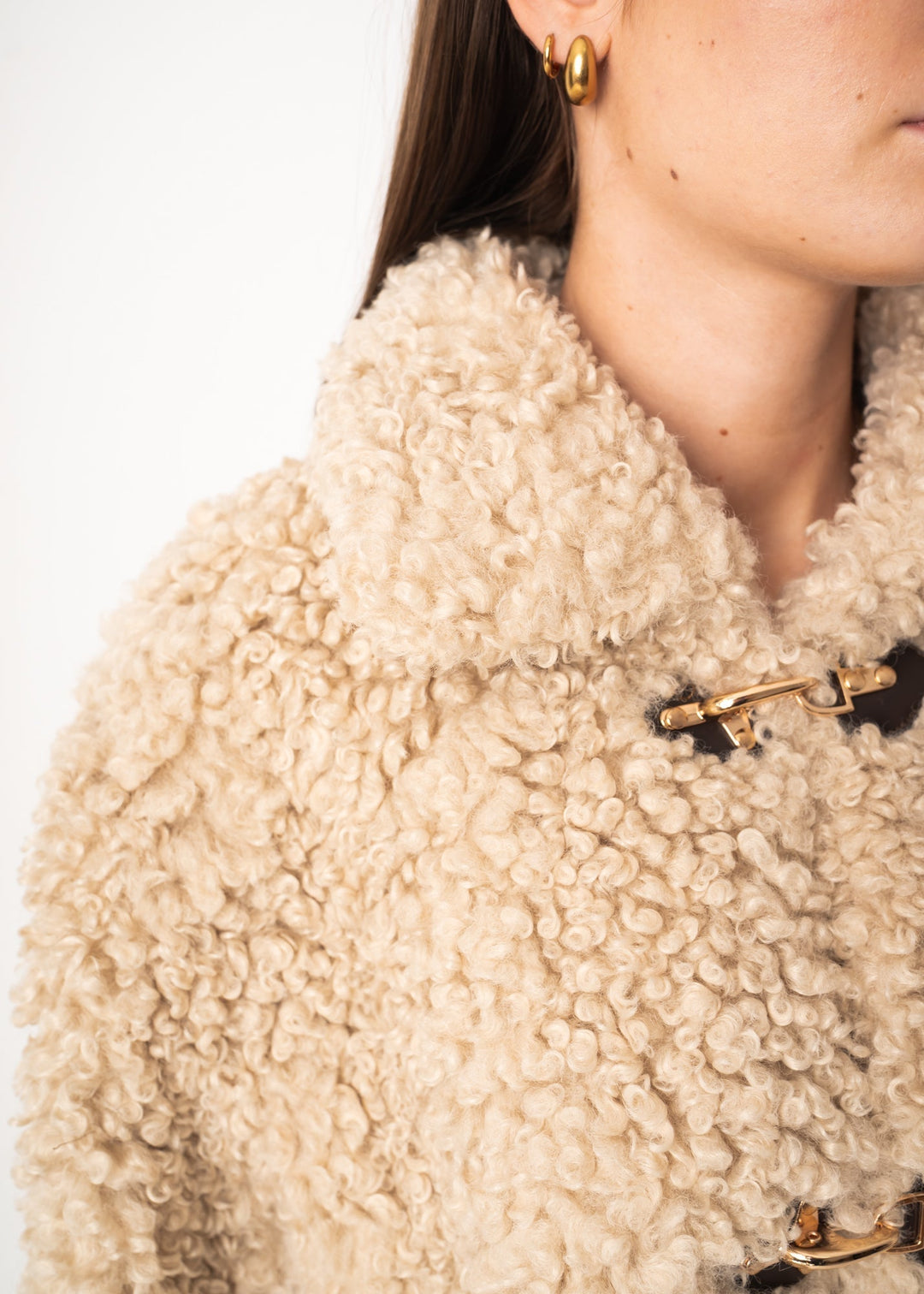 Drune | Loose-fitting sheepskin jacket with curls