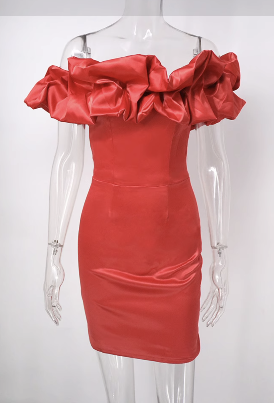Drune | Schulterfreies Minikleid Mit Rüschen
