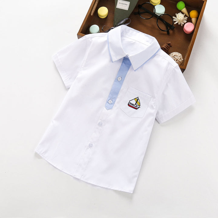 Jungen Kurzarmhemd mit maritimem Design Drune