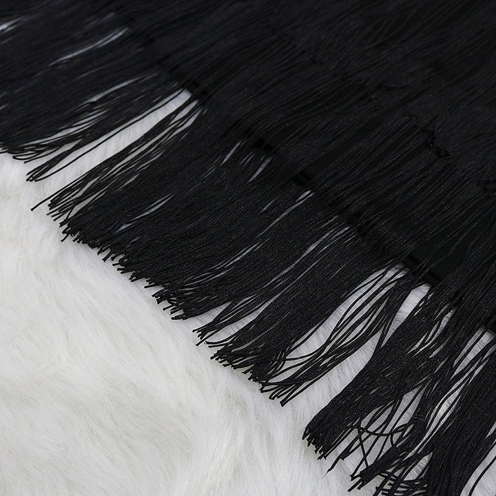 Damen Fransenrock aus weichem Material Drune