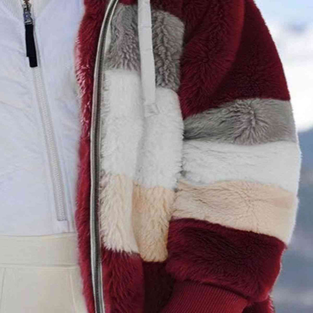 Drune | Color Block Zip-Up Kapuzenjacke
