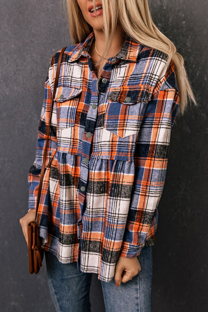 Drune | Checkered Shirt With A-cut Cotton Blend Ideal for Everyday Look