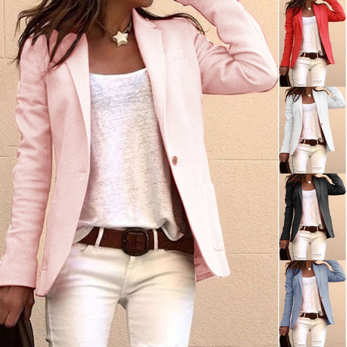 Damen taillierter Blazer mit elegantem Revers Drune