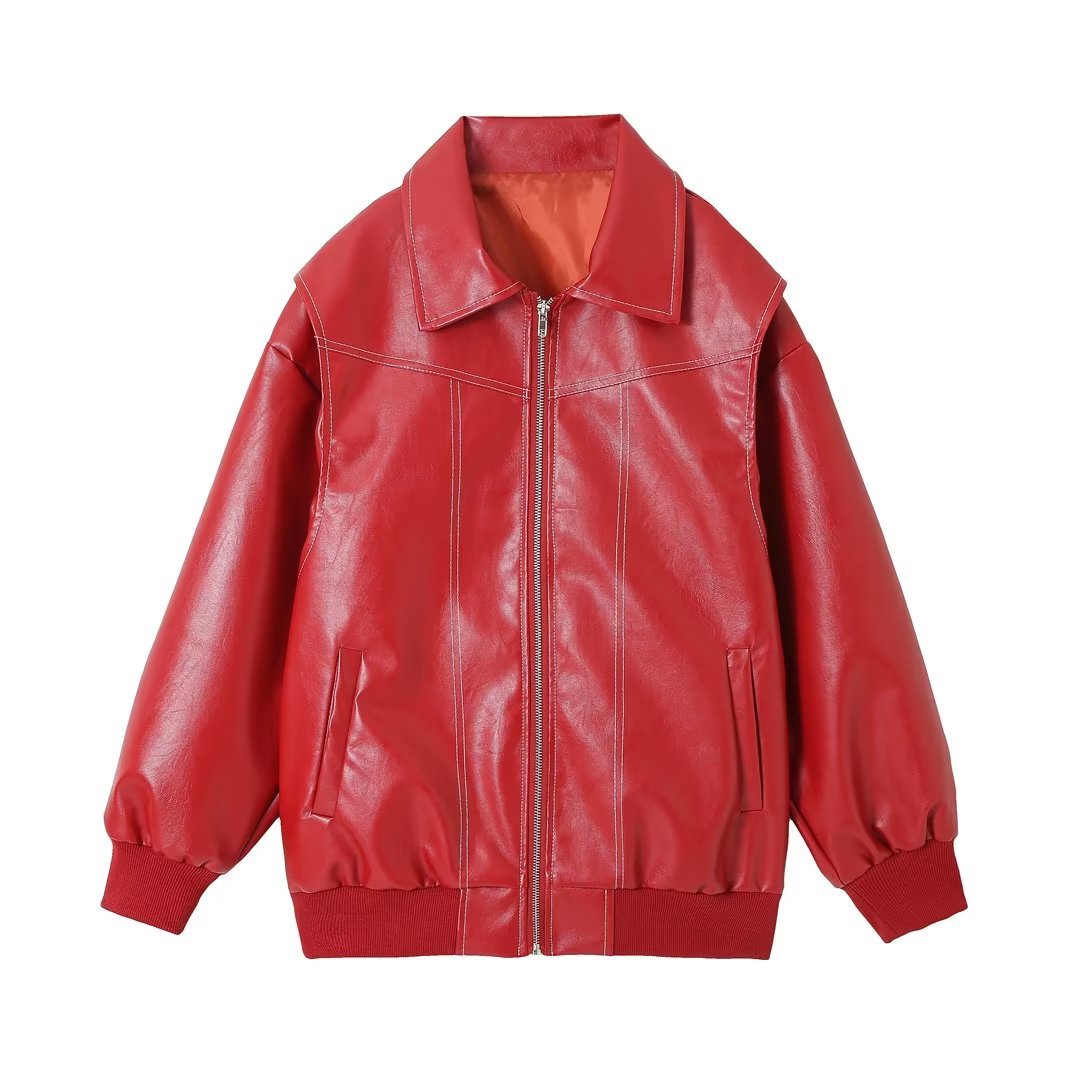 Drune | Blouson Oversize aus Kunstleder Trend & Urban Look Kühn