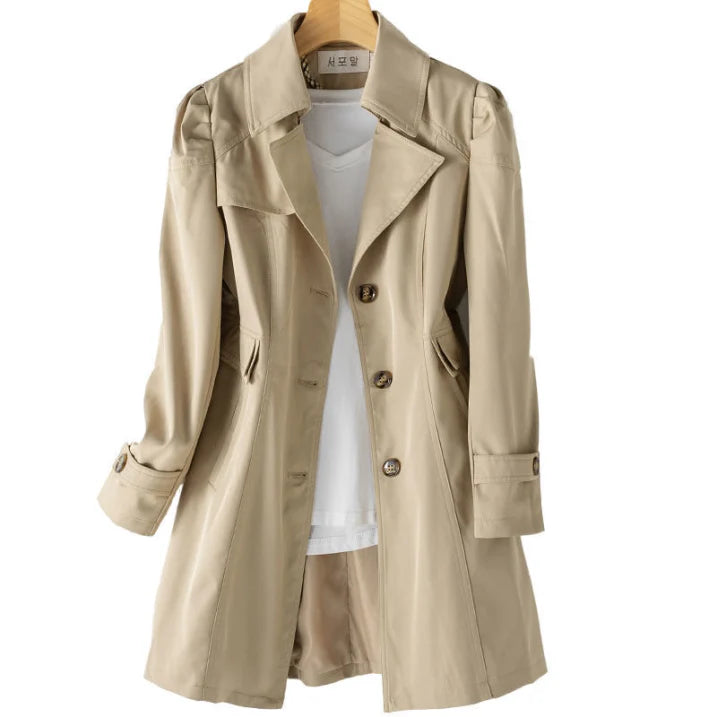 Drune | Damen Trenchcoat mit Kapuze Winter