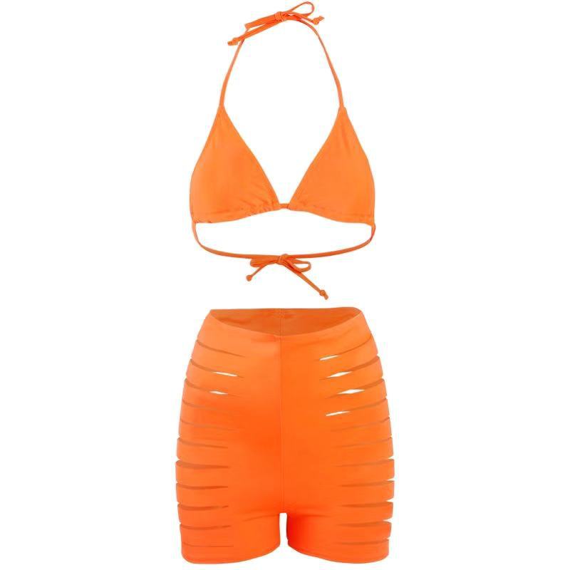 Damen Bikini-Set mit sexy Cut-Out und hoch geschnittenen Shorts Drune