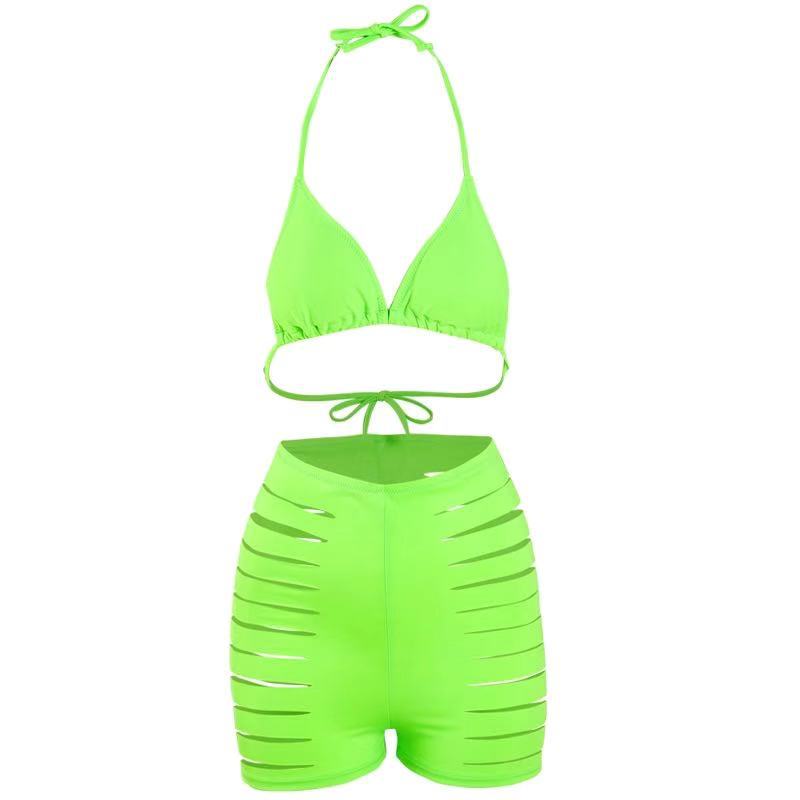 Damen Bikini-Set mit sexy Cut-Out und hoch geschnittenen Shorts Drune