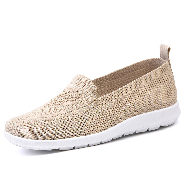 Damen nan ultraleichter gestrickter Slip-On-Loafer mit nahtlosem Sockenschaft, elastischem Einstieg und stoßdämpfender EVA-Laufsohle Drune
