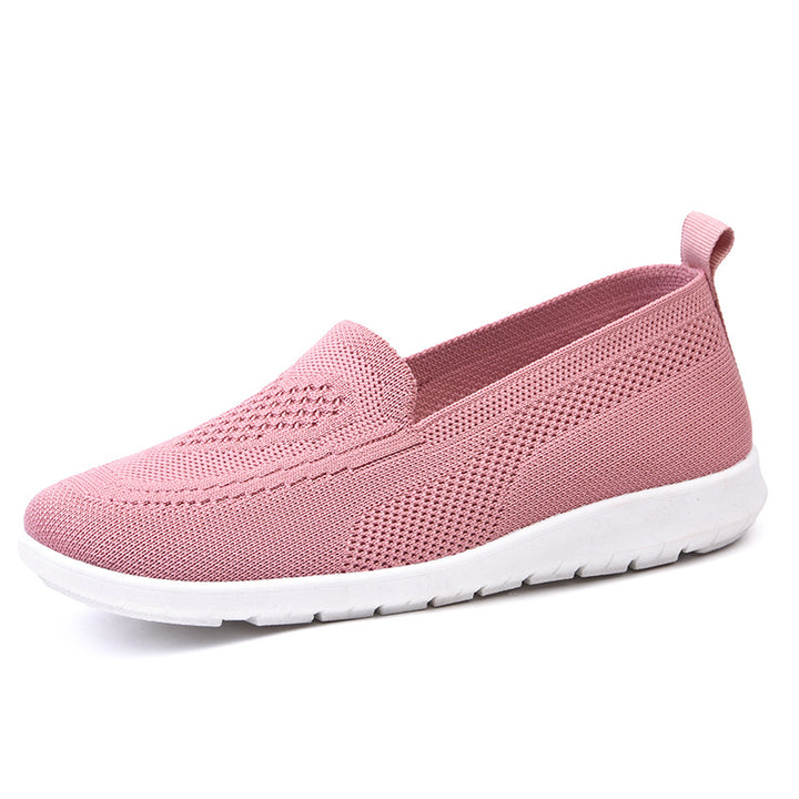 Damen nan ultraleichter gestrickter Slip-On-Loafer mit nahtlosem Sockenschaft, elastischem Einstieg und stoßdämpfender EVA-Laufsohle Drune