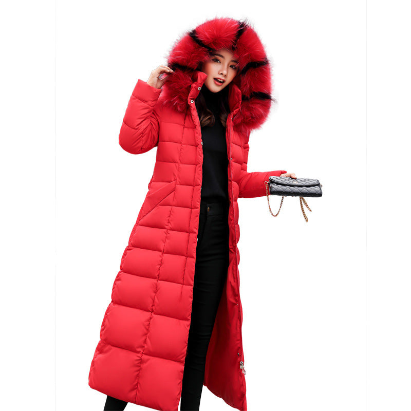 Drune | Damen Lange Gewattete Winterparka mit Kapuze und Gürtel