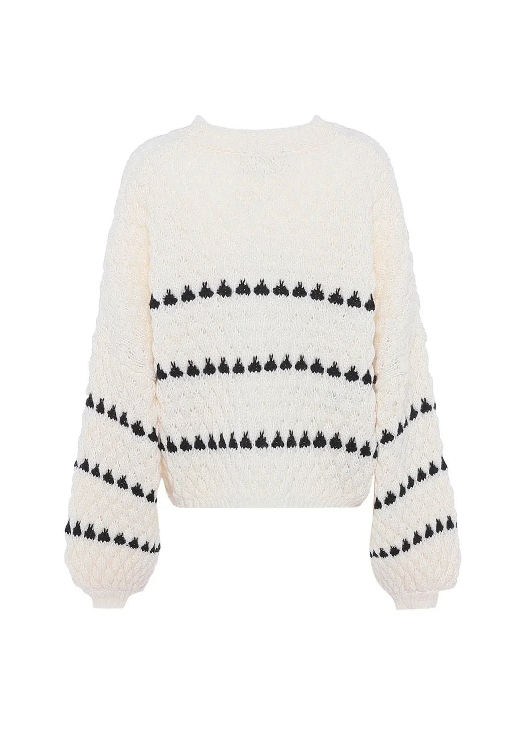 Drune | Kräftiger Strickpullover Kontrastierendes Design Warm und Zeitgemäß