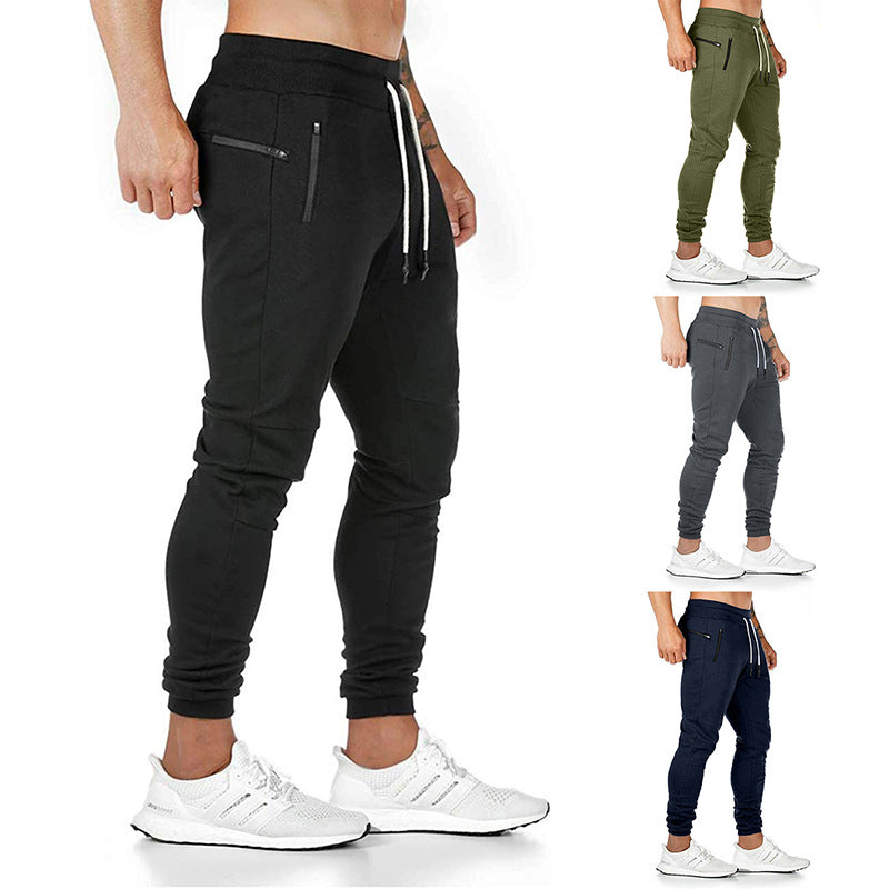 Herren nan taillierte Tapered Jogginghose mit elastischem Tunnelzug, Bündchen und Reißverschlusstaschen Drune