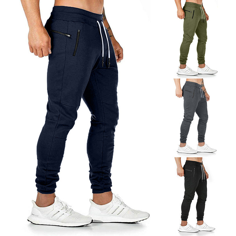 Herren nan taillierte Tapered Jogginghose mit elastischem Tunnelzug, Bündchen und Reißverschlusstaschen Drune