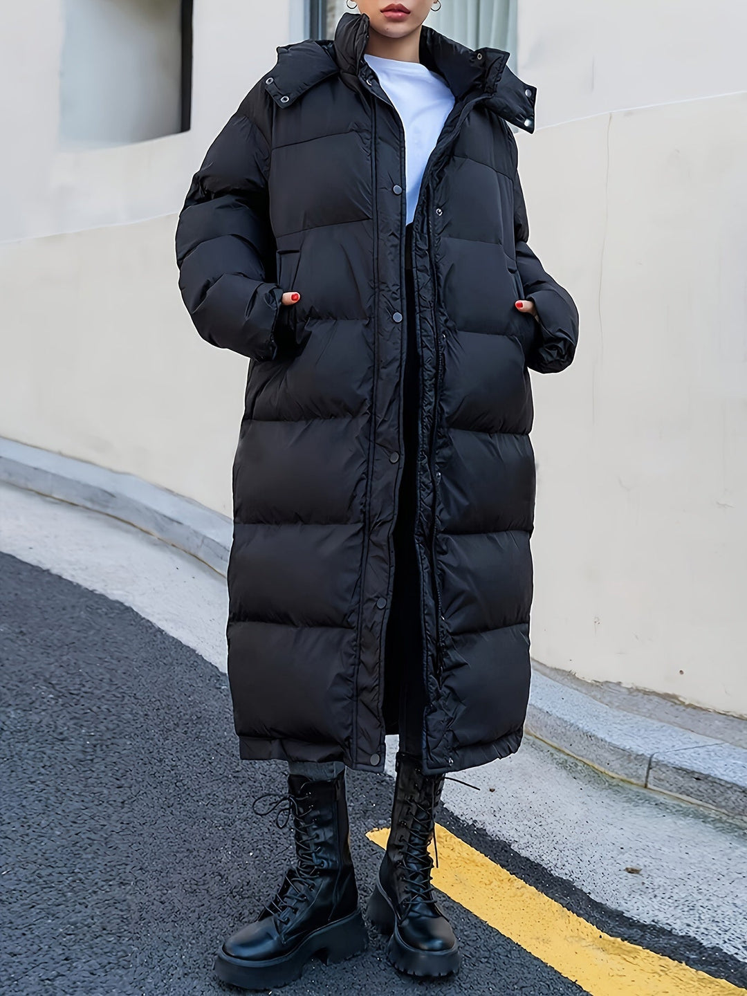Drune | Lange Fleece Puffer Winterjacke für Frauen - Ideal für Winter