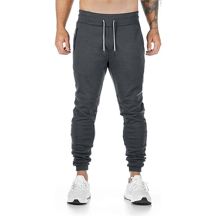 Herren nan taillierte Tapered Jogginghose mit elastischem Tunnelzug, Bündchen und Reißverschlusstaschen Drune