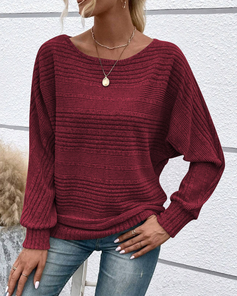 Drune | Langarmshirt mit Rundhals und Streifen
