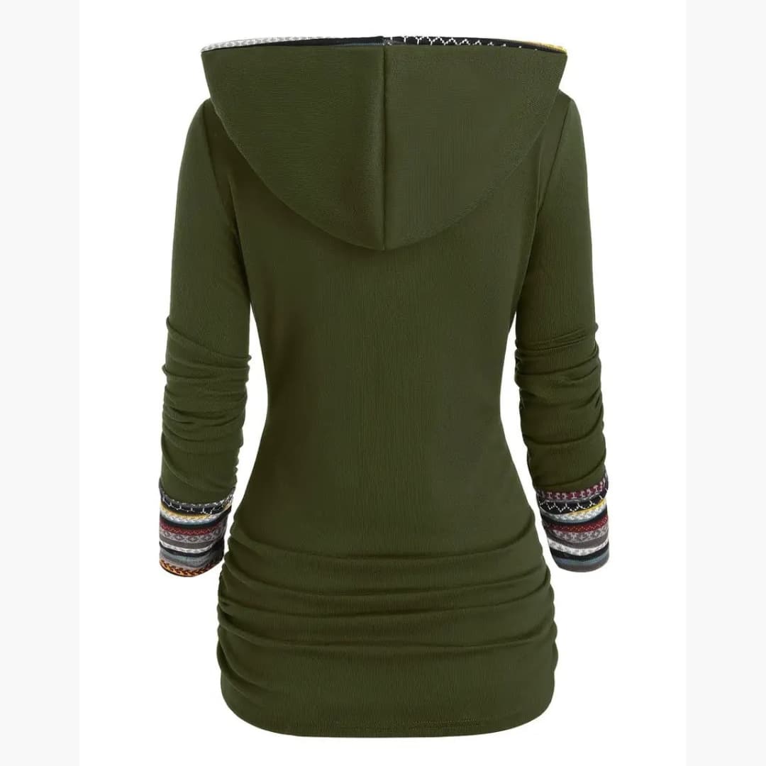 Drune | Stylischer Kapuzenpullover mit ethnischem Druck für Damen
