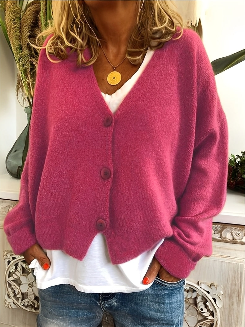 Drune | Lässiger Cardigan mit Knöpfen für Frauen