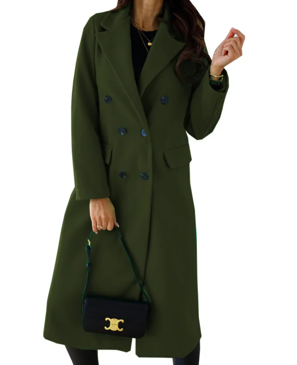 Drune | Lange Elegante Taillierte Trenchcoat Für Damen | Perfekt Für Herbst Und Winter
