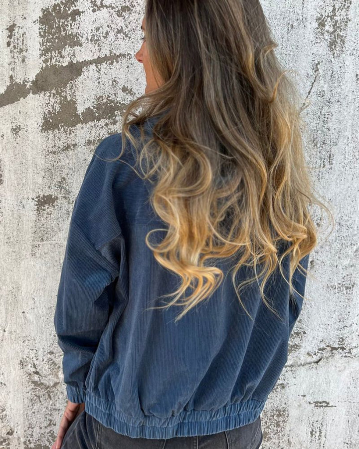 Drune | Corduroy Kapuzenjacke mit Reißverschluss