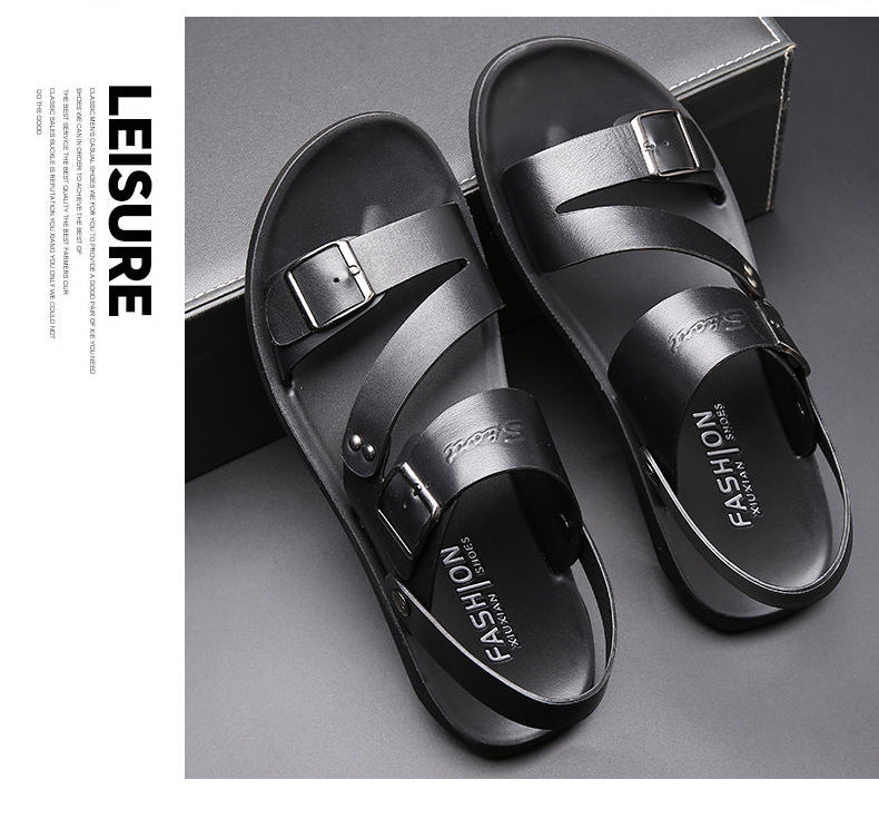 Drune | Sandalen Aus Spaltleder Mit Schnalle