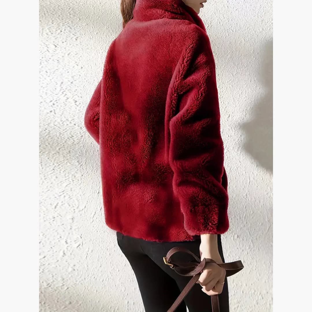 Drune | Damen Teddyjacke Warm Und Lässig Mit Reißverschluss